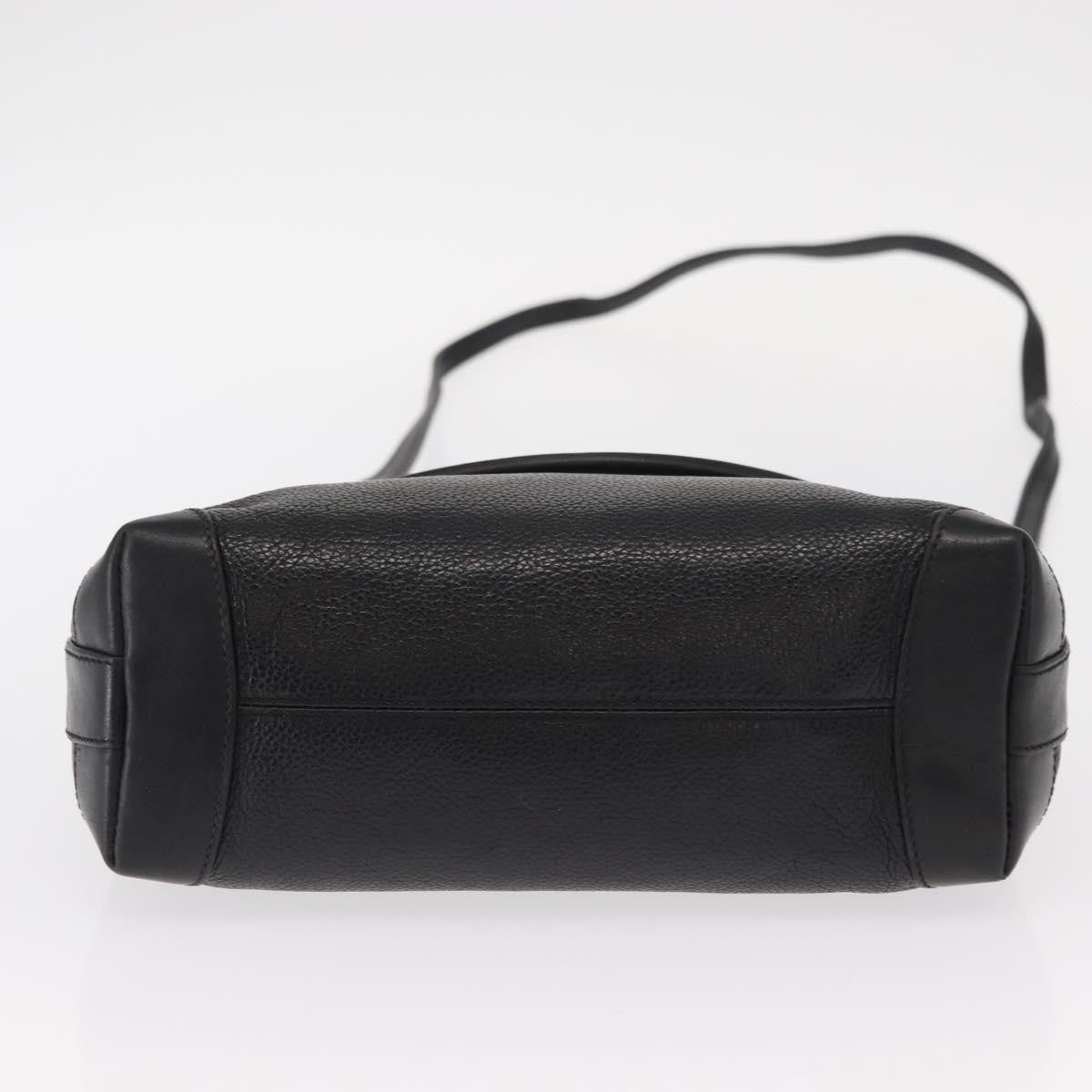 Gucci Vintage Flap Shoulder Bag Leather, BLACK, LEATHER, Shoulder bag