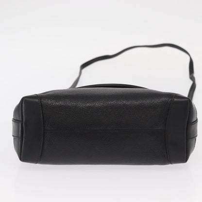 Gucci Vintage Flap Shoulder Bag Leather, BLACK, LEATHER, Shoulder bag
