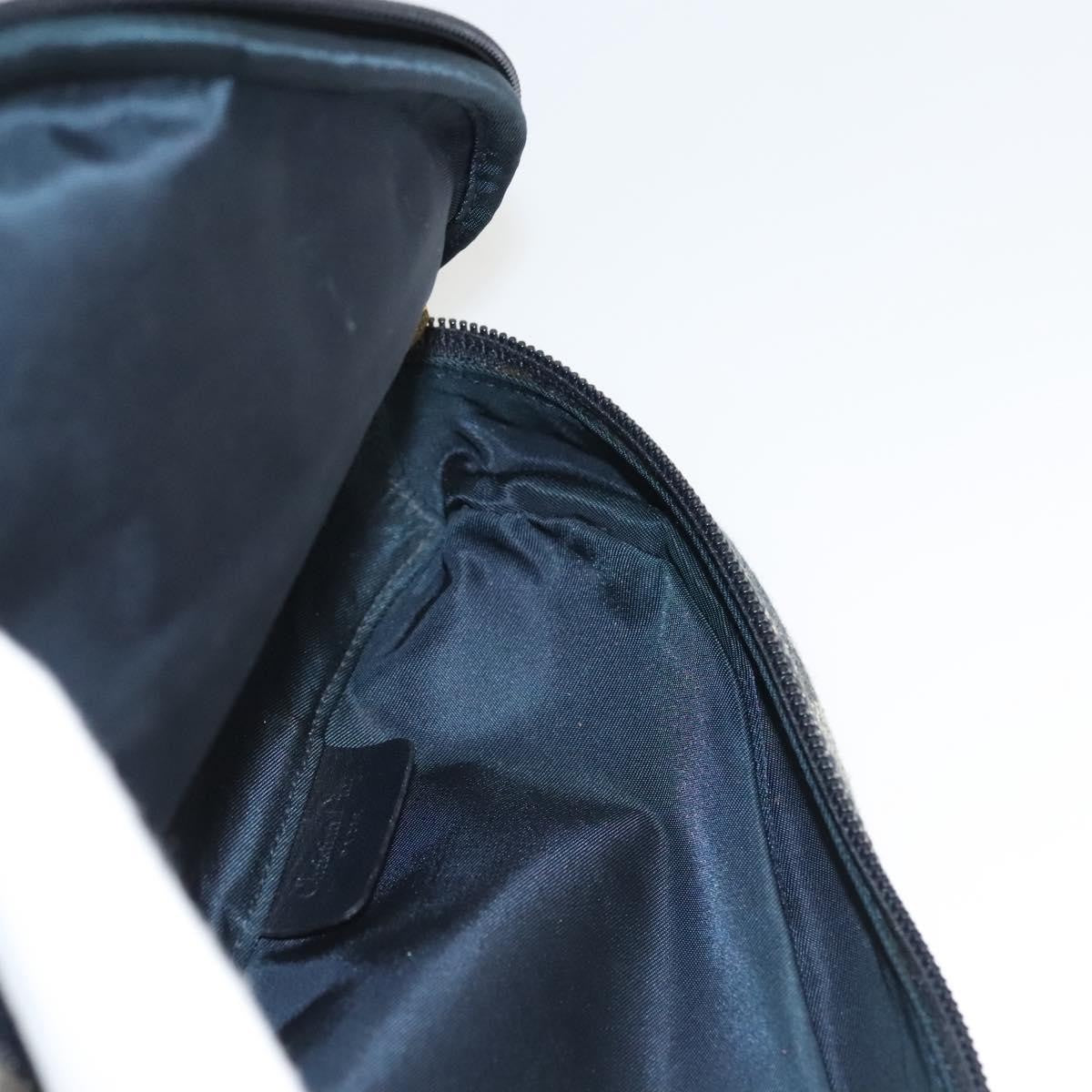 Christian Dior Saddle Zip Pouch Diorissimo Canvas, NAVY, CANVAS, Clutche & pouche