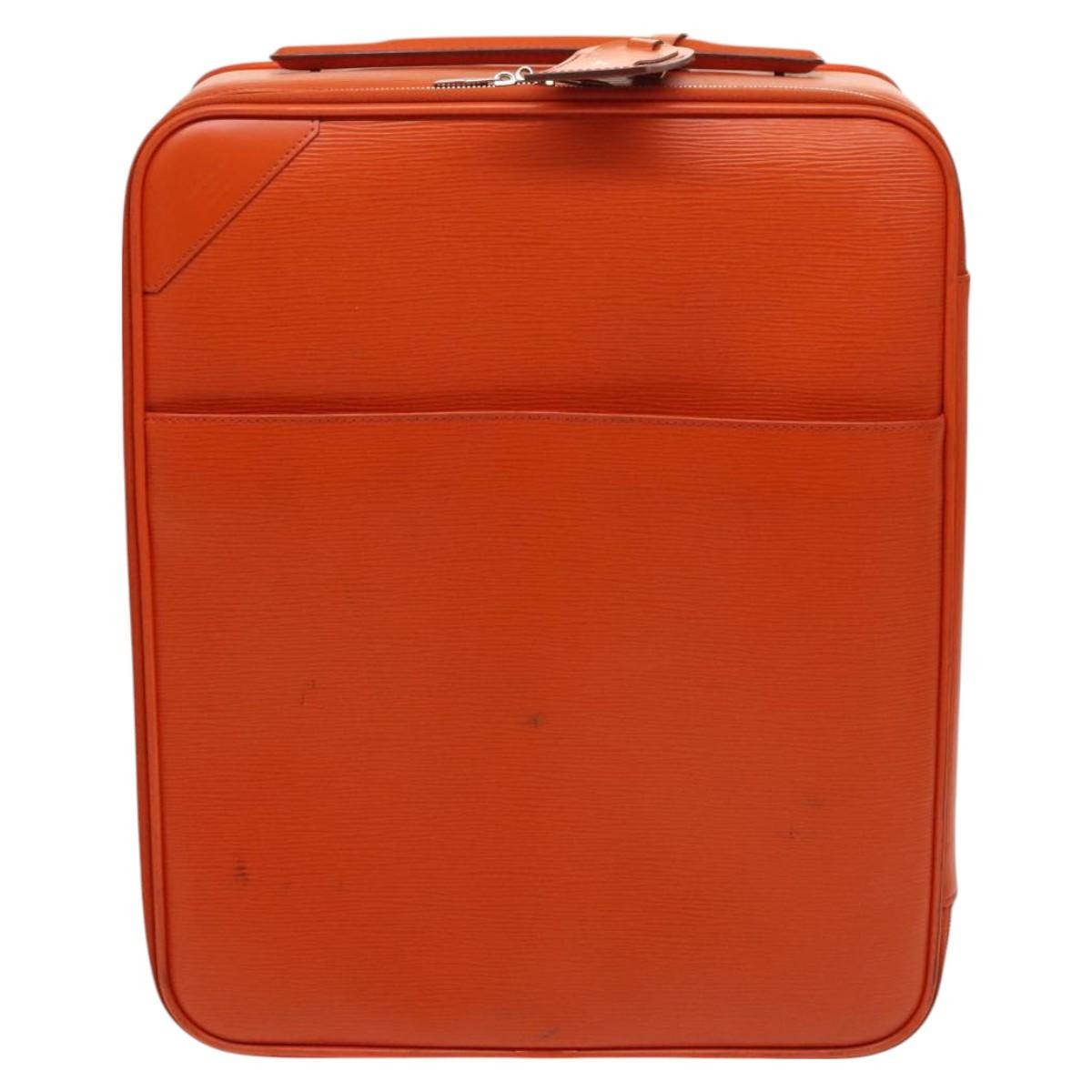 Louis Vuitton Pegase Luggage Epi Leather, ORANGE, LEATHER, Travel bag
