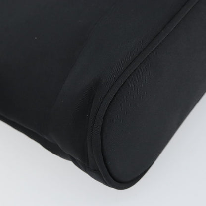 Celine Circle Logo Handbag Nylon, BLACK, NYLON, Handbag