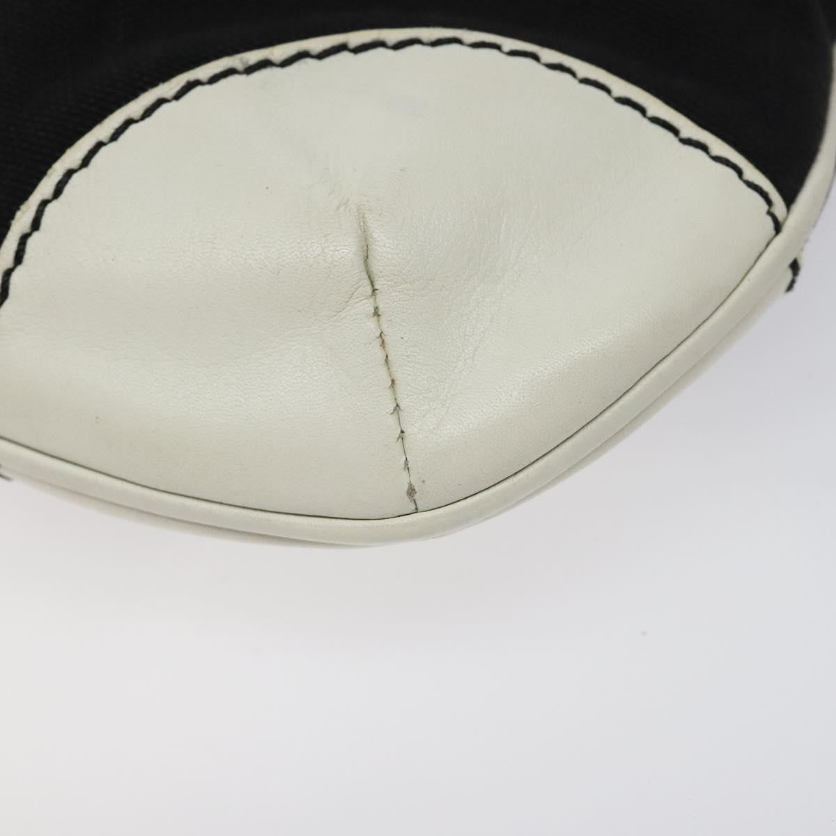 Chanel Vintage Olsen CC Chain Shoulder Bag Canvas and Leather, BLACK, CANVAS, Shoulder bag