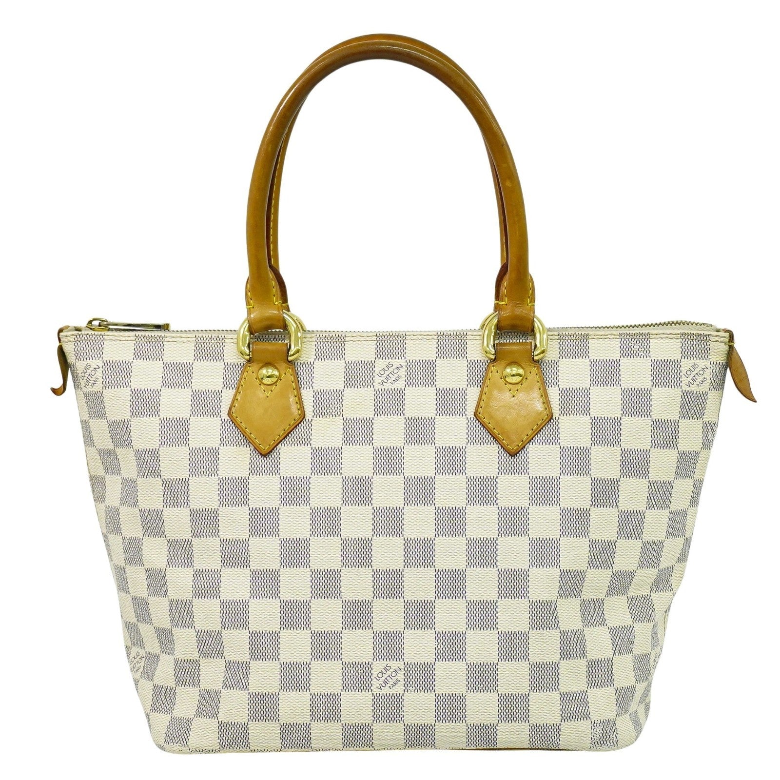 Louis Vuitton Saleya Handbag Damier, WHITE, CANVAS, Tote bag