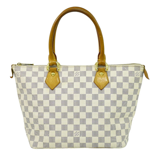 Louis Vuitton Saleya Handbag Damier, WHITE, CANVAS, Tote bag