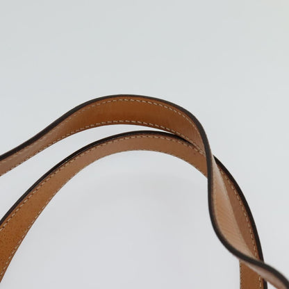 Celine Vintage Macadam Handbag Canvas and Leather, Beige, Canvas, Handbag