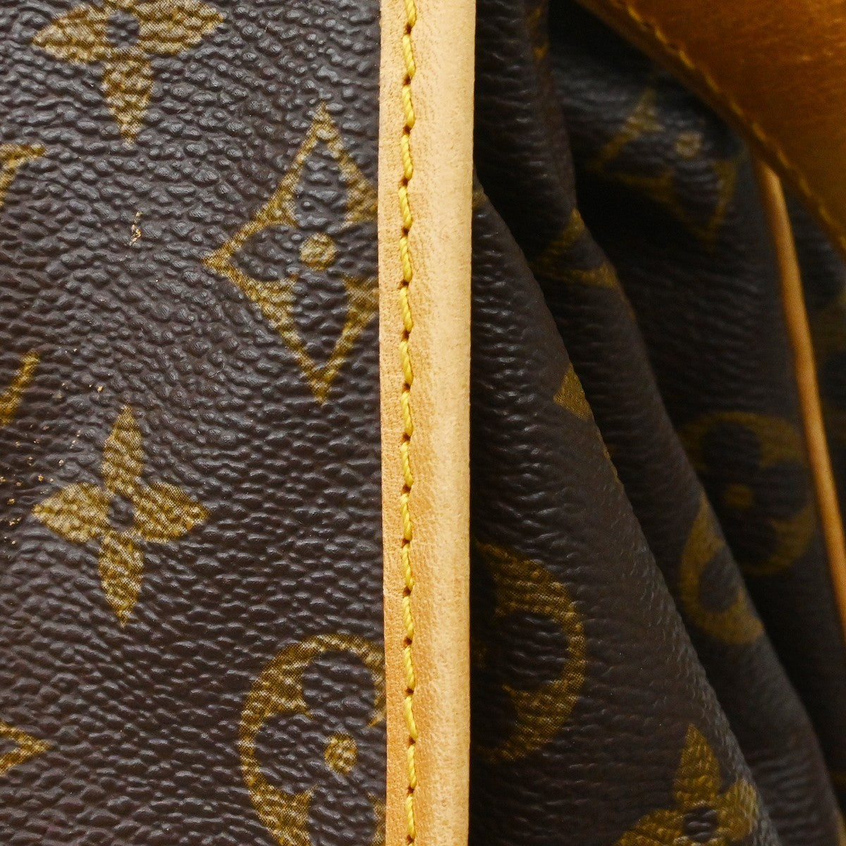 Louis Vuitton Saumur Handbag Monogram Canvas, Brown, Canvas, Shoulder Bag