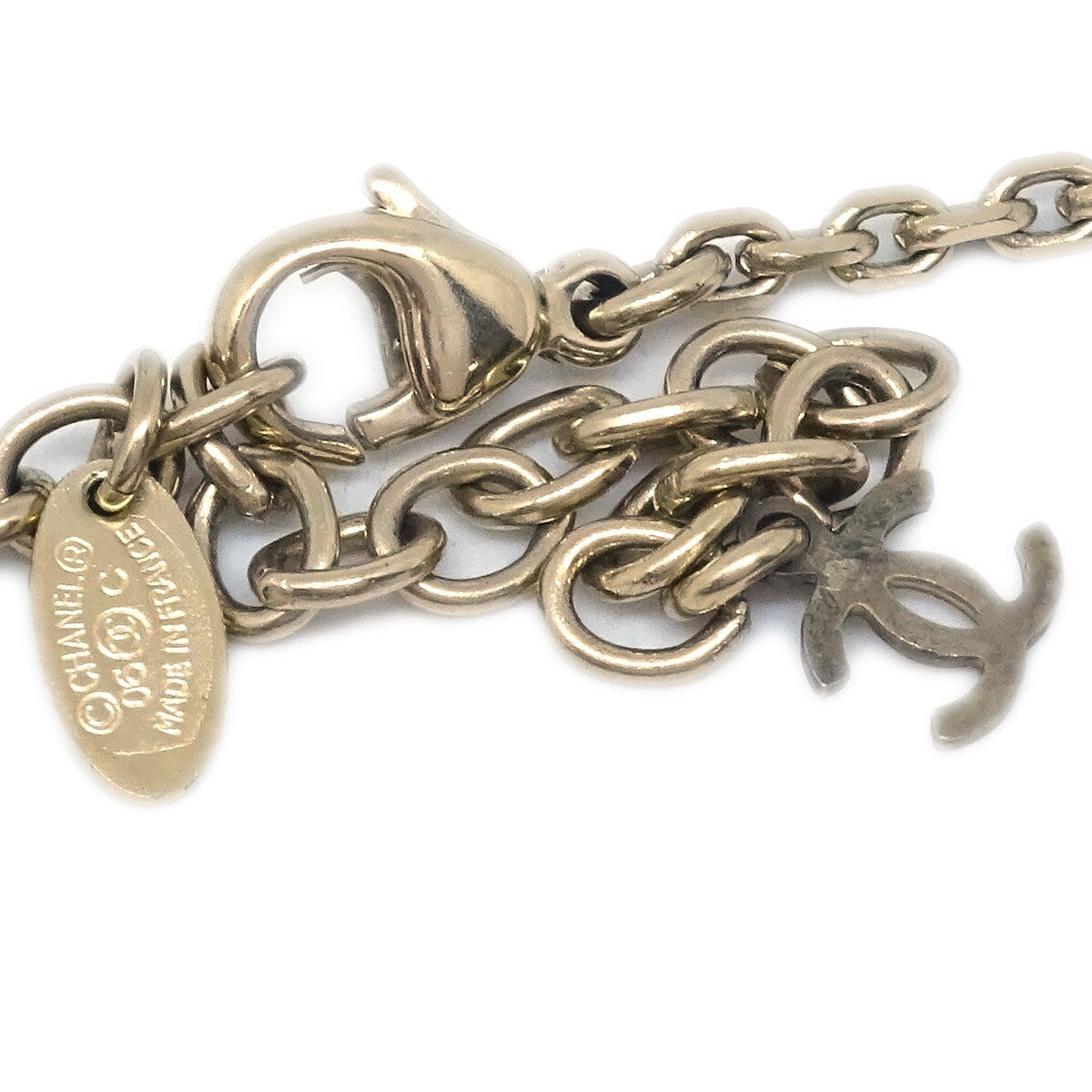 Chanel CC No.5 Pendant Necklace Metal, Gold, Gold Plated, Necklace