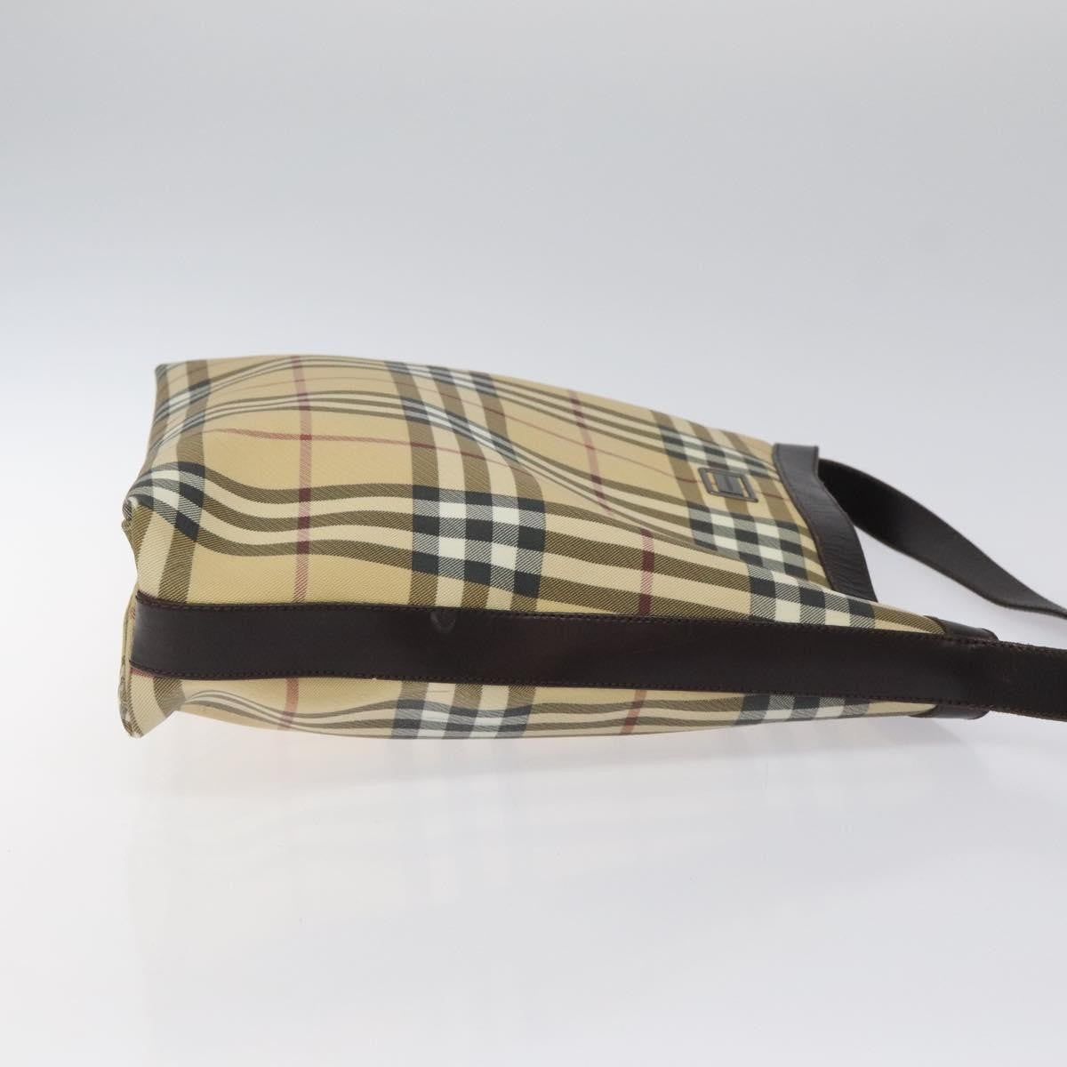 Burberry Shoulder Bag Nova Check Canvas, BEIGE, CANVAS, Shoulder bag