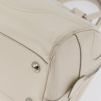 Louis Vuitton Montaigne Bowling Bag Epi Leather, WHITE, LEATHER, Handbag