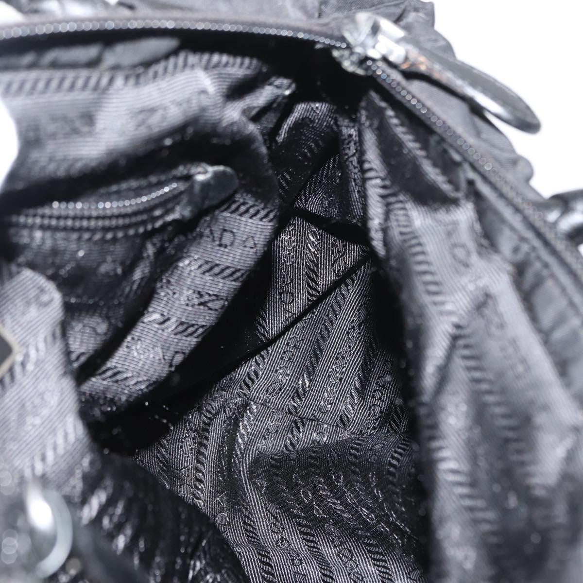 Prada Bow Convertible Tote Tessuto, BLACK, NYLON, Handbag