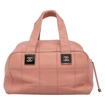 Chanel Chocolate Bar CC Bowler Bag Caviar skin, PINK, LEATHER, Handbag