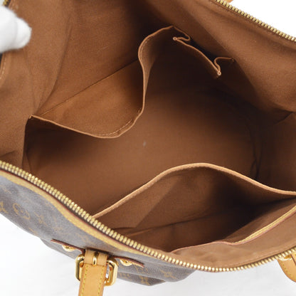 Louis Vuitton Palermo Handbag Monogram Canvas, BROWN, CANVAS, Tote bag