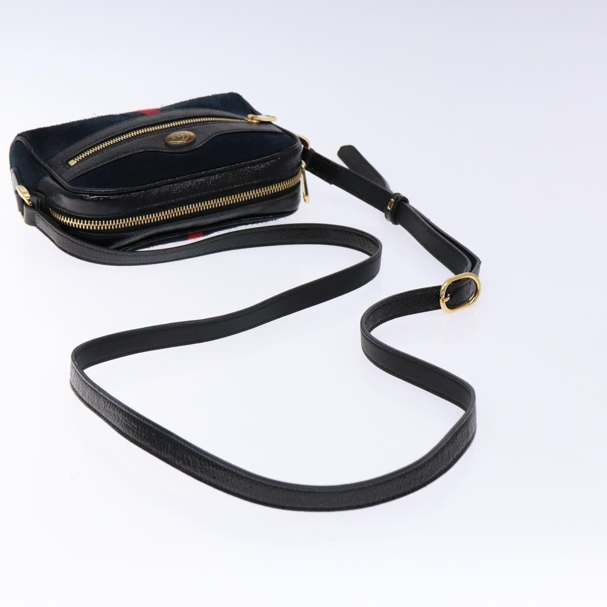 Gucci Ophidia Shoulder Bag Suede, NAVY, SUEDE, Shoulder bag