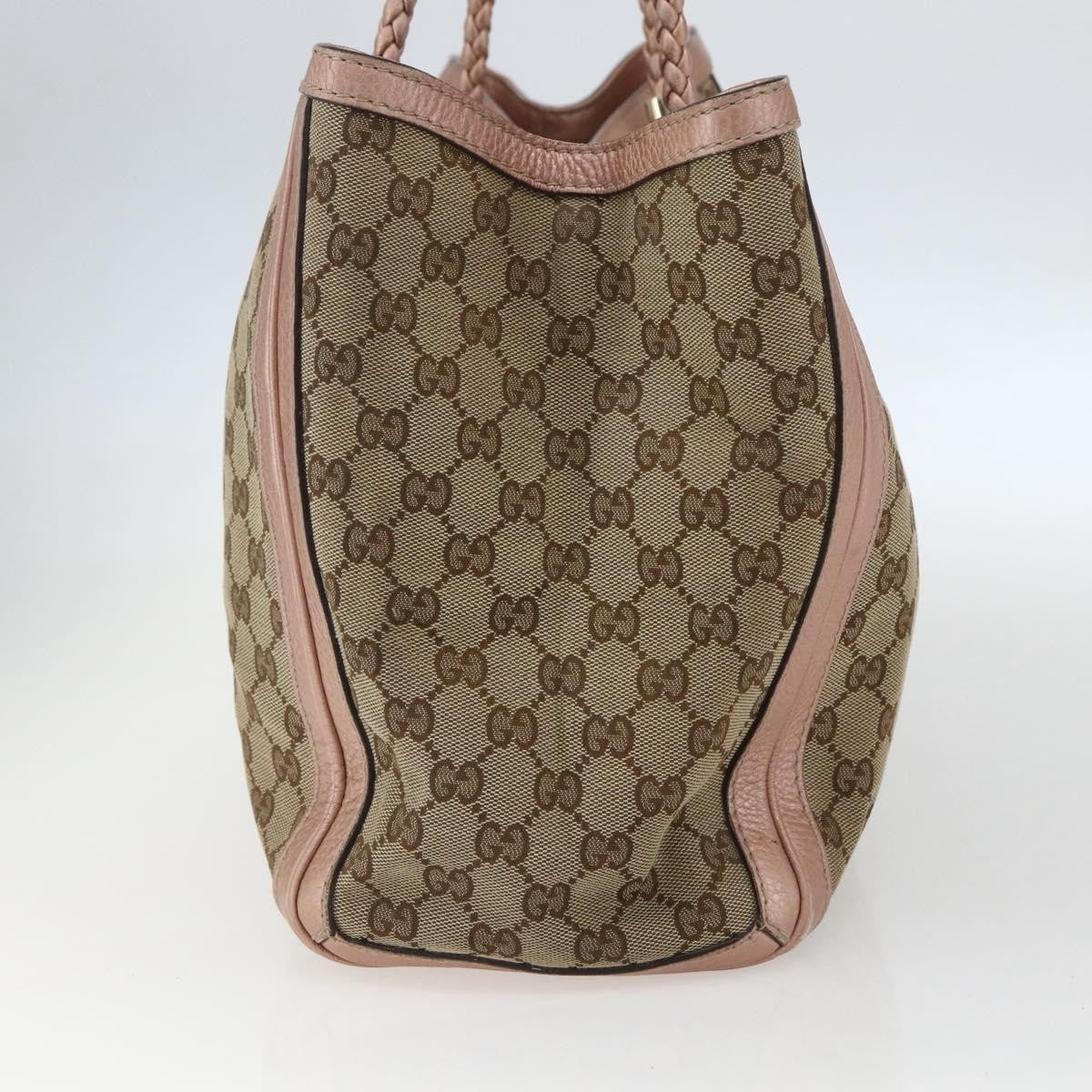 Gucci Bella Tote GG Canvas with Leather, BEIGE, CANVAS, Tote bag