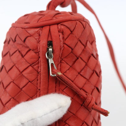Bottega Veneta Intrecciato Clutch bag Leather, RED, LEATHER, Clutche & pouche