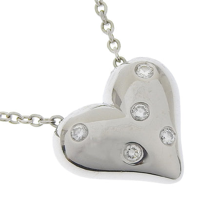 Tiffany & Co. Dots heart Necklace Platinum with diamonds, SILVER, PLATINUM, Necklace