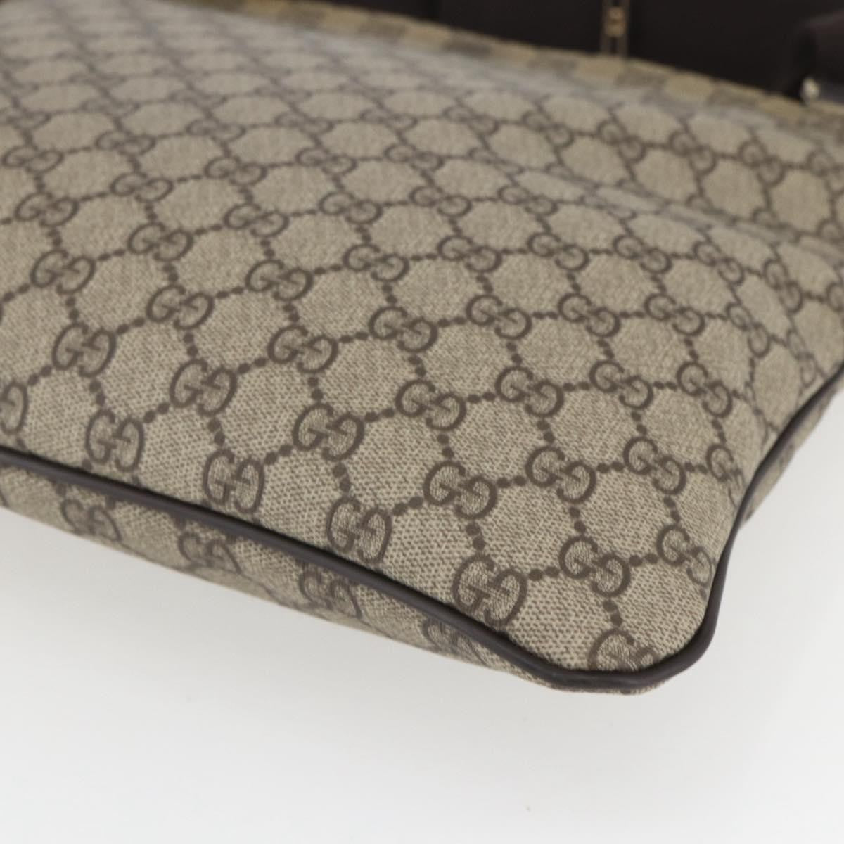 Gucci Zip Top Messenger Bag GG Coated Canvas, BEIGE, CANVAS, Shoulder bag