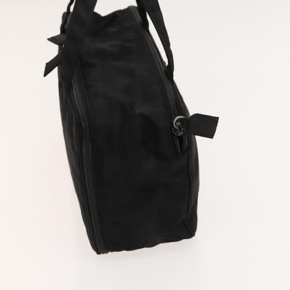 Prada Vintage Zip Handbag Tessuto, BLACK, NYLON, Handbag