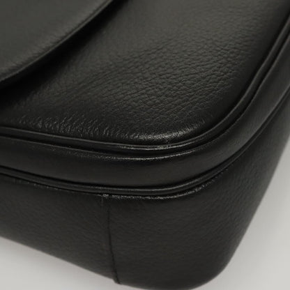 Burberry Vintage Shoulder Bag Leather, BLACK, LEATHER, Shoulder bag