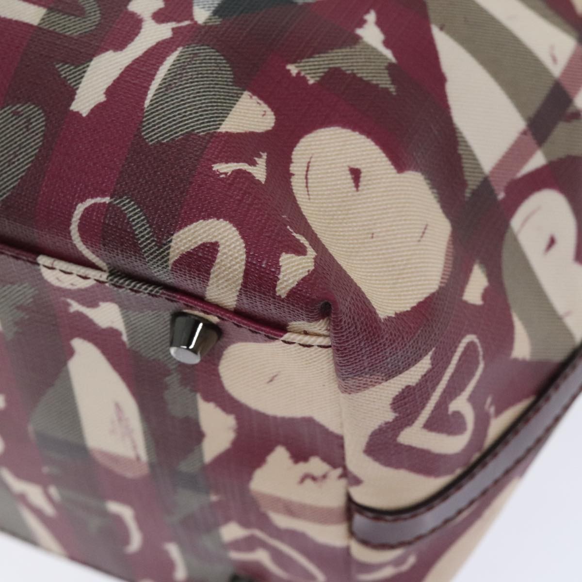 Burberry Open Tote Printed Canvas, BEIGE, CANVAS, Tote bag