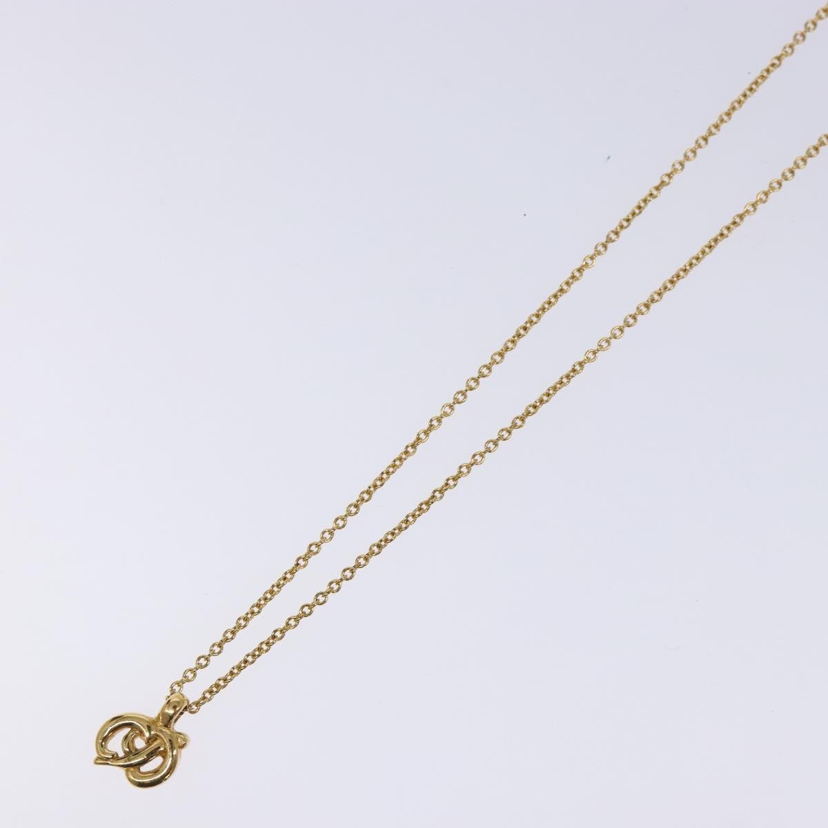 Christian Dior CD Pendant Necklace Metal, GOLD, METAL, Necklace