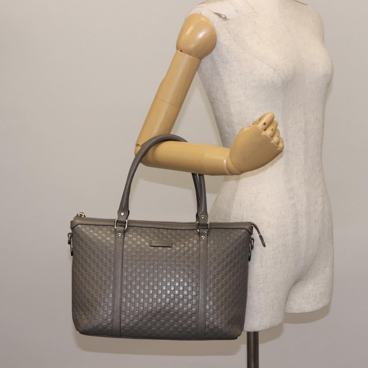 Gucci Britt Convertible Dome Satchel Microguccissima Leather, GRAY, LEATHER, Handbag