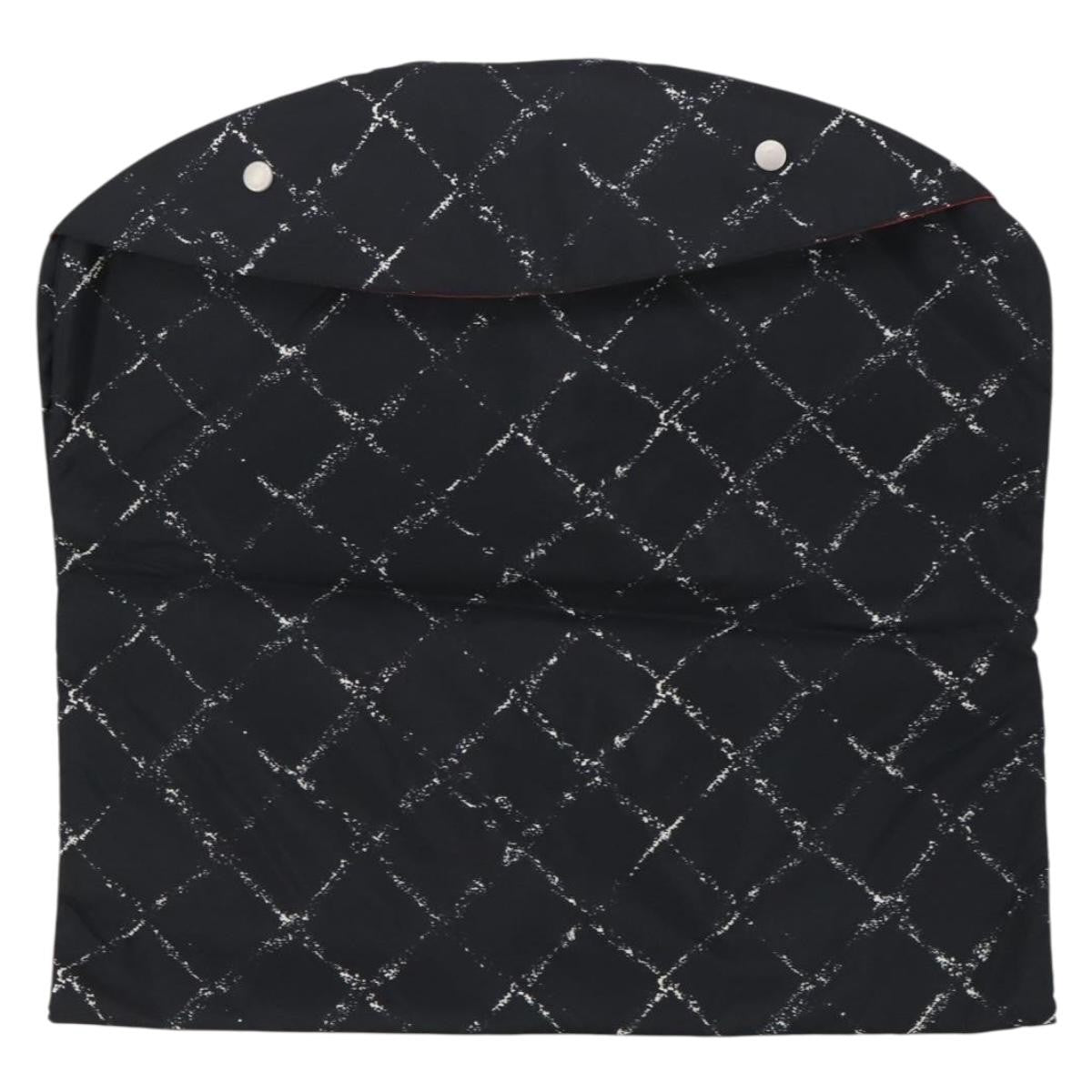 Chanel Travel Line Garment Bag Printed Nylon, BLACK, NYLON, Travel bag