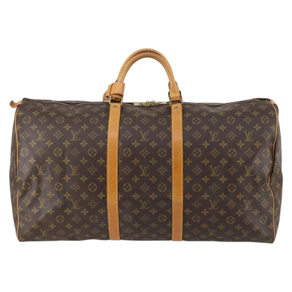 Louis Vuitton Keepall Bag Monogram Canvas, BROWN, CANVAS, Travel bag