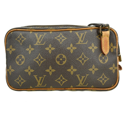 Louis Vuitton Pochette Marly Bandouliere Bag Monogram Canvas, BROWN, CANVAS, Shoulder bag