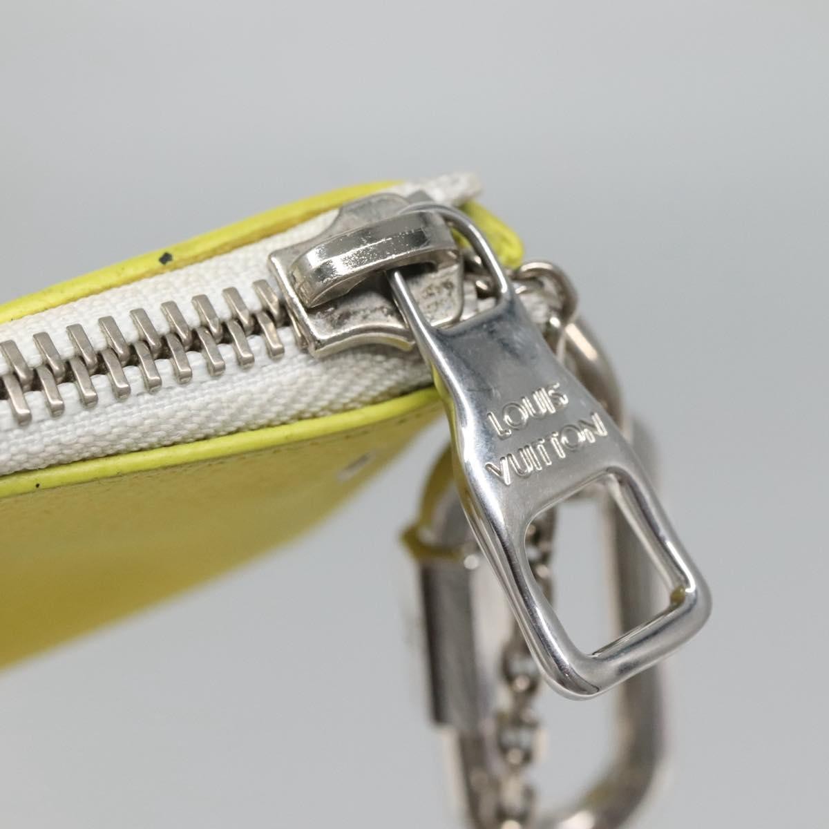 Louis Vuitton Pochette Clés Everyday LV leather, YELLOW, LEATHER, Wallets