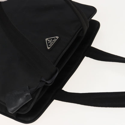 Prada Bowling Shoulder Bag Tessuto, BLACK, NYLON, Shoulder bag