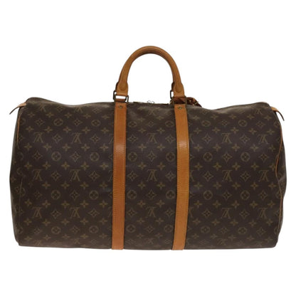 Louis Vuitton Keepall Bag Monogram Canvas, BROWN, CANVAS, Travel bag