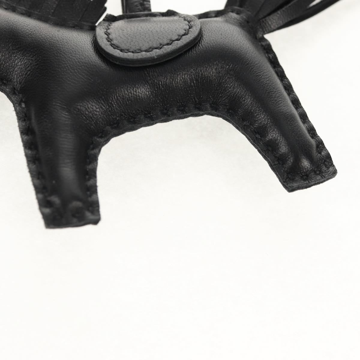 Hermes So Black GriGri Rodeo Bag Charm Leather, BLACK, LEATHER, Charms and Keychains