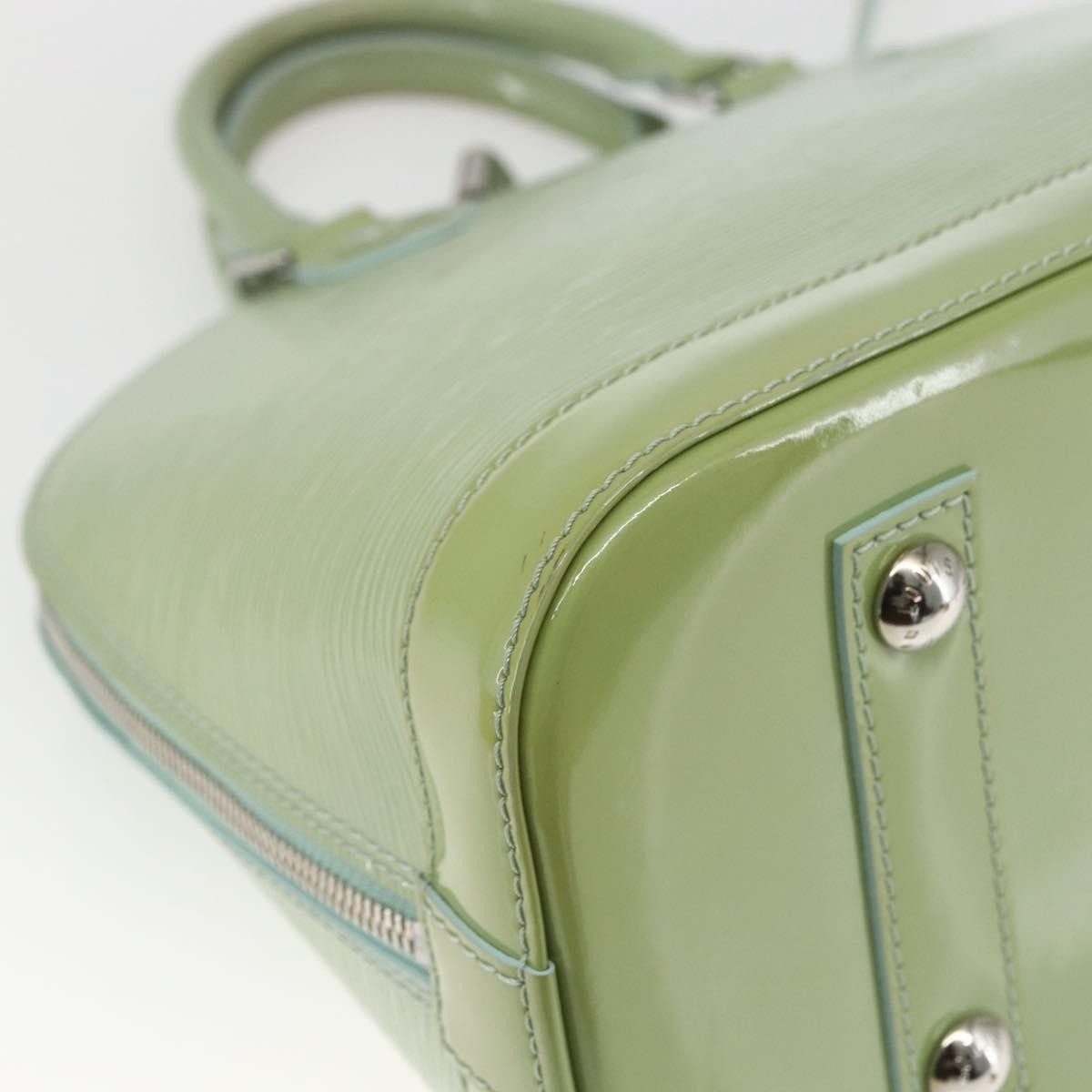 Louis Vuitton Alma Handbag Monogram Vernis, GREEN, PATENT_LEATHER, Handbag