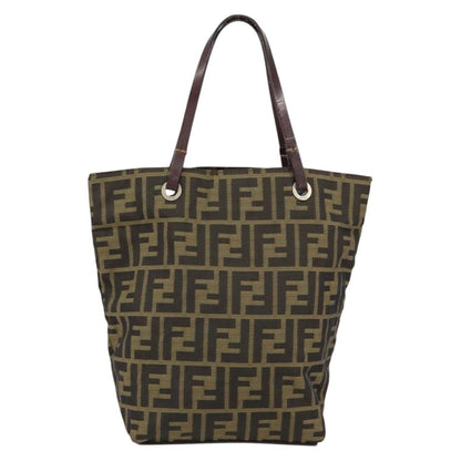 Fendi Vintage Zucca Handbag Zucca, BLACK, CANVAS, Handbag