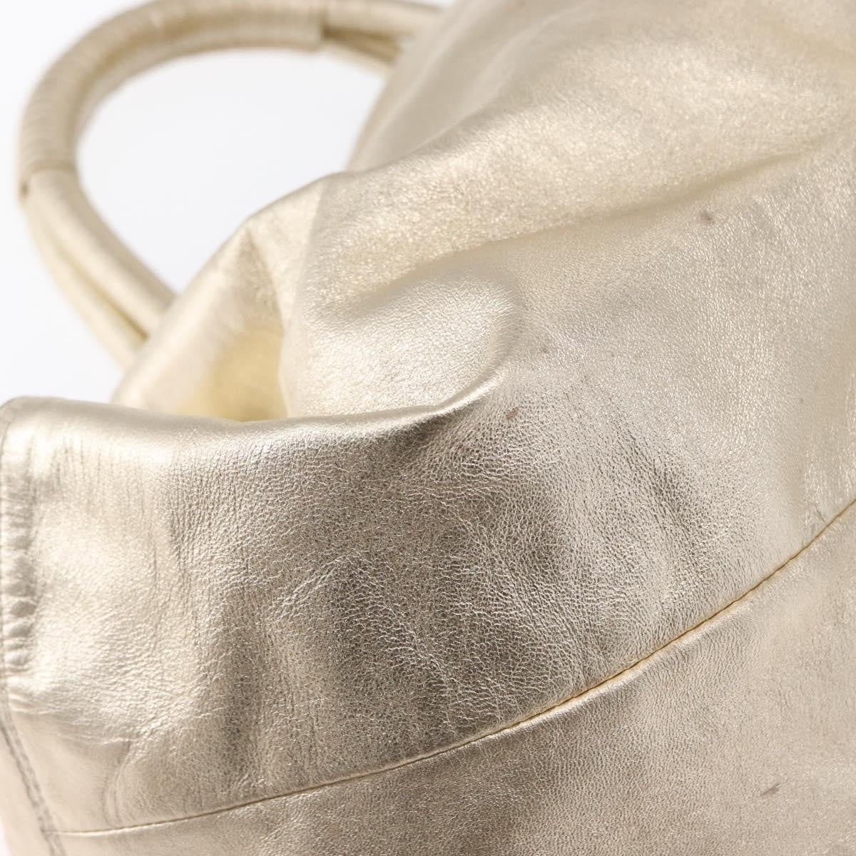 Loewe Aire Shoulder Bag Leather, GOLD, LEATHER, Shoulder bag