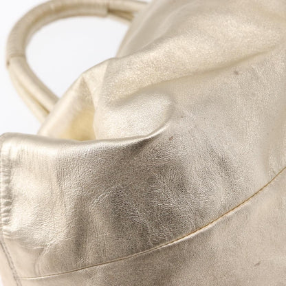 Loewe Aire Shoulder Bag Leather, GOLD, LEATHER, Shoulder bag