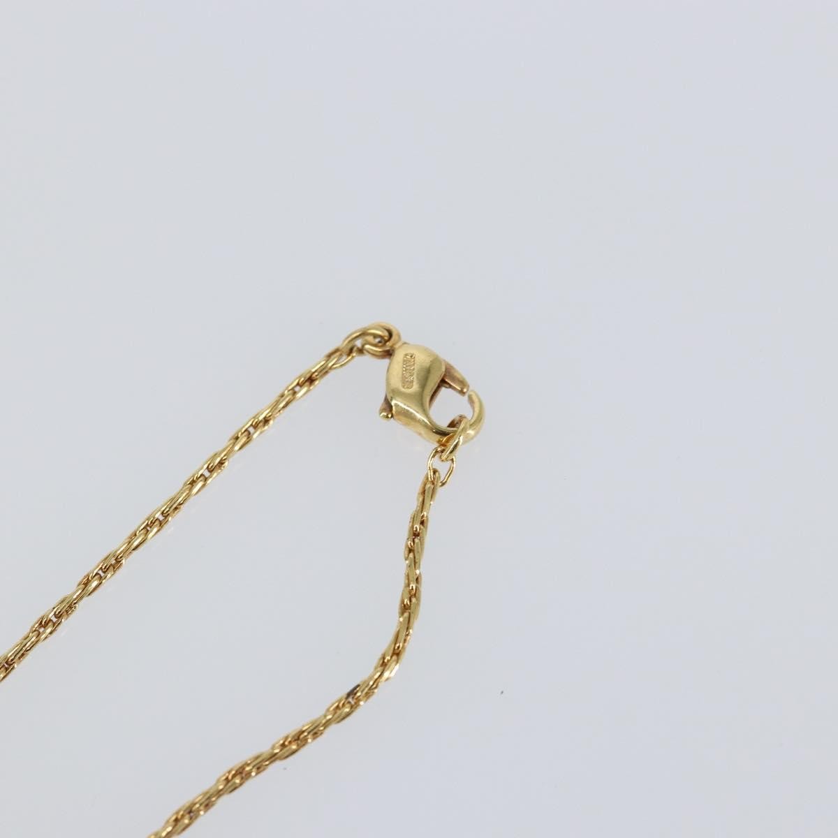 Christian Dior CD Pendant Necklace Metal and Crystals, GOLD, METAL, Necklace