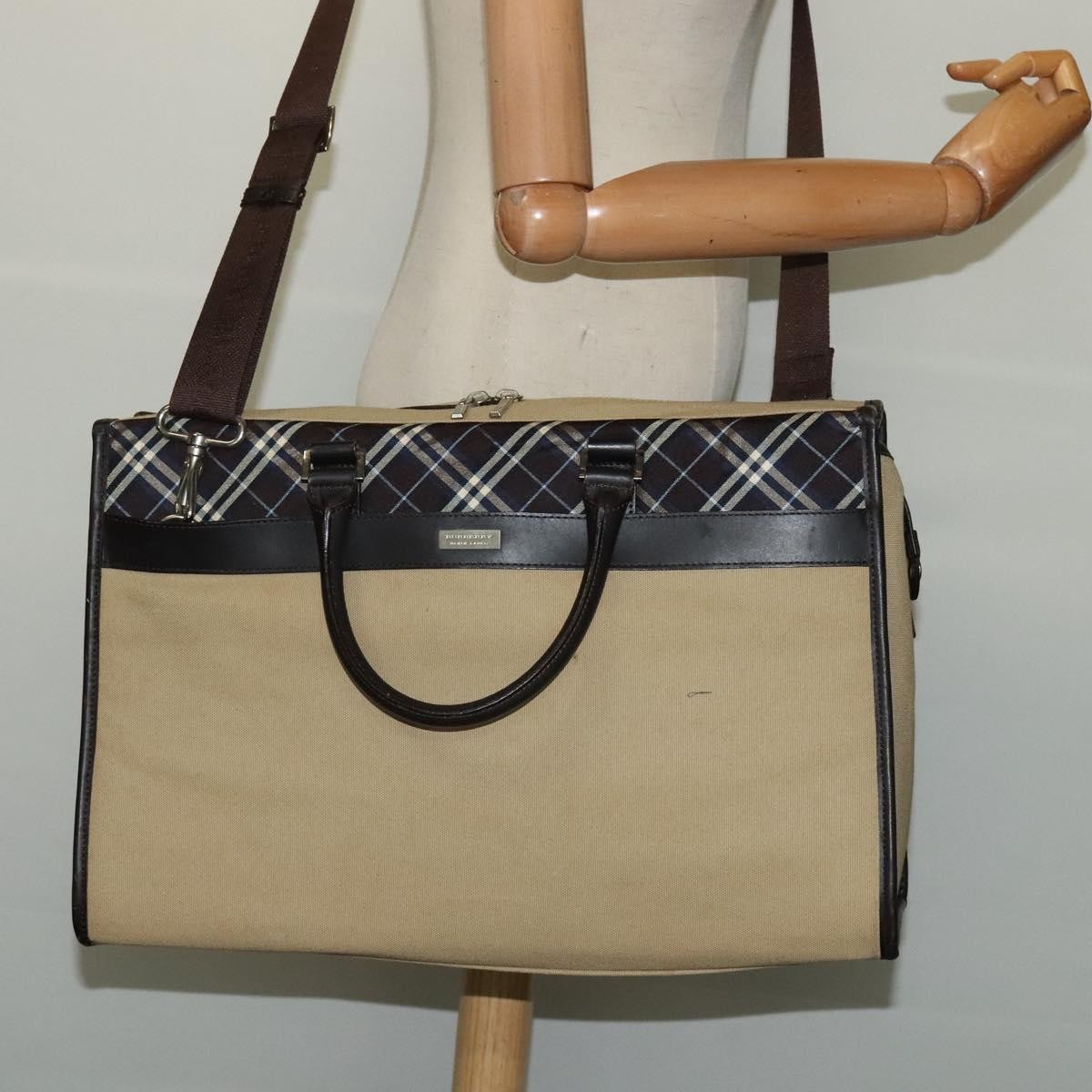 Burberry Blue Label Tote Bag Canvas, BEIGE, CANVAS, Tote bag