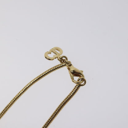 Christian Dior Round Logo Pendant Necklace Metal, GOLD, METAL, Necklace