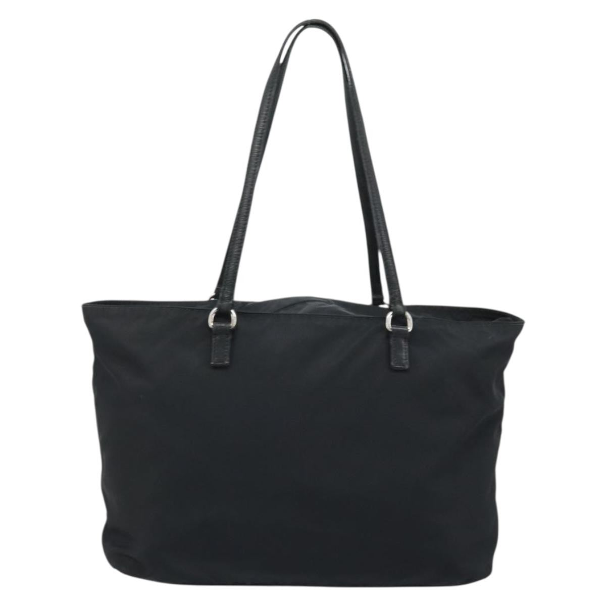 Prada Vintage Zip Tote Tessuto, Black, Nylon, Tote Bag