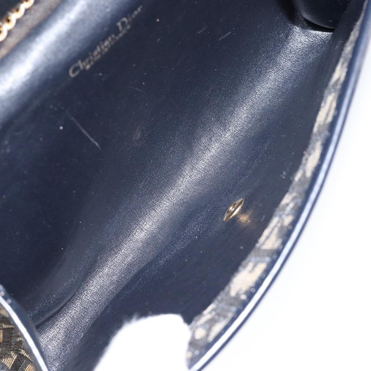 Christian Dior Vintage Trotter Shoulder Bag Canvas, NAVY, CANVAS, Shoulder bag