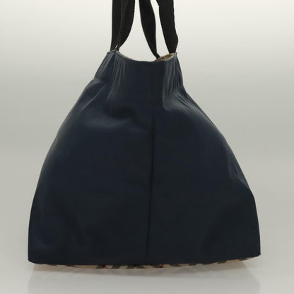 Burberry Nova Check Tote Nylon, NAVY, NYLON, Tote bag