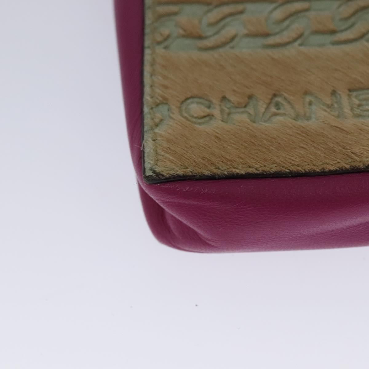 Chanel Vintage Card Case with Charm Quilted Lambskin, PINK, LEATHER, Card Holders
