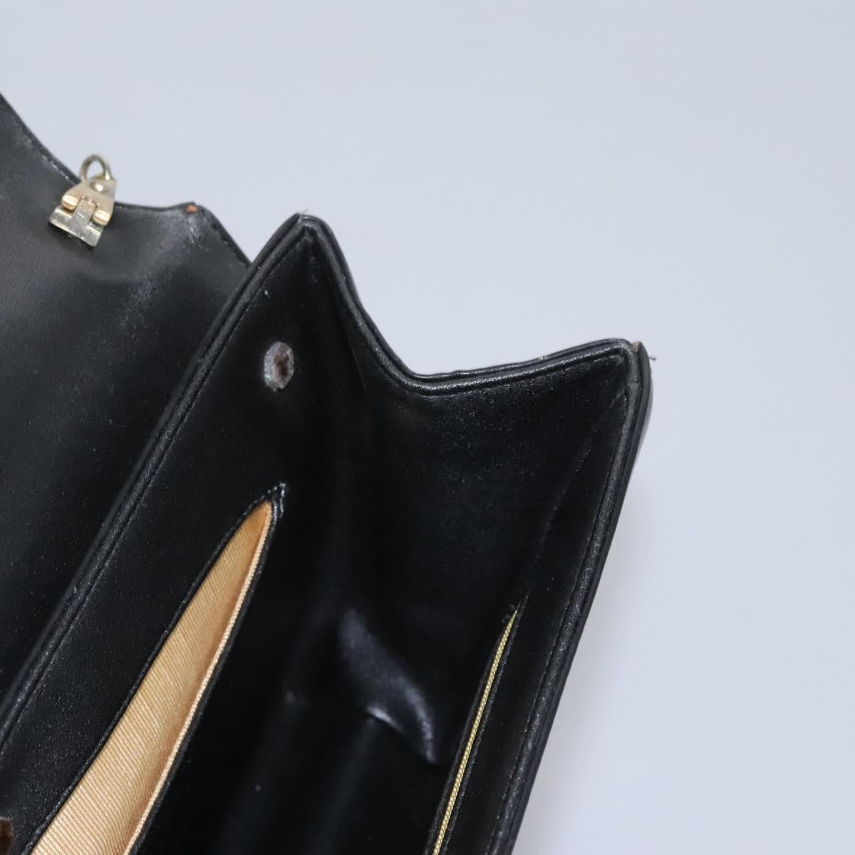 Christian Dior Vintage Shoulder Bag Leather, BLACK, LEATHER, Shoulder bag