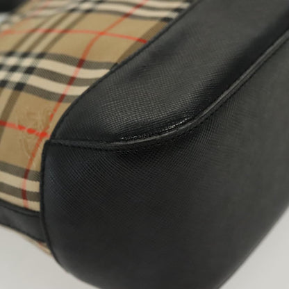 Burberry Nova Handbag Check Pattern, BEIGE, CANVAS, Handbag
