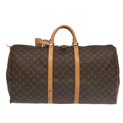 Louis Vuitton Keepall Bag Monogram Canvas, BROWN, CANVAS, Travel bag