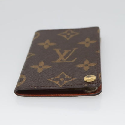 Louis Vuitton Porte Cartes Pression Card Case Monogram Canvas, BROWN, CANVAS, Card Holders