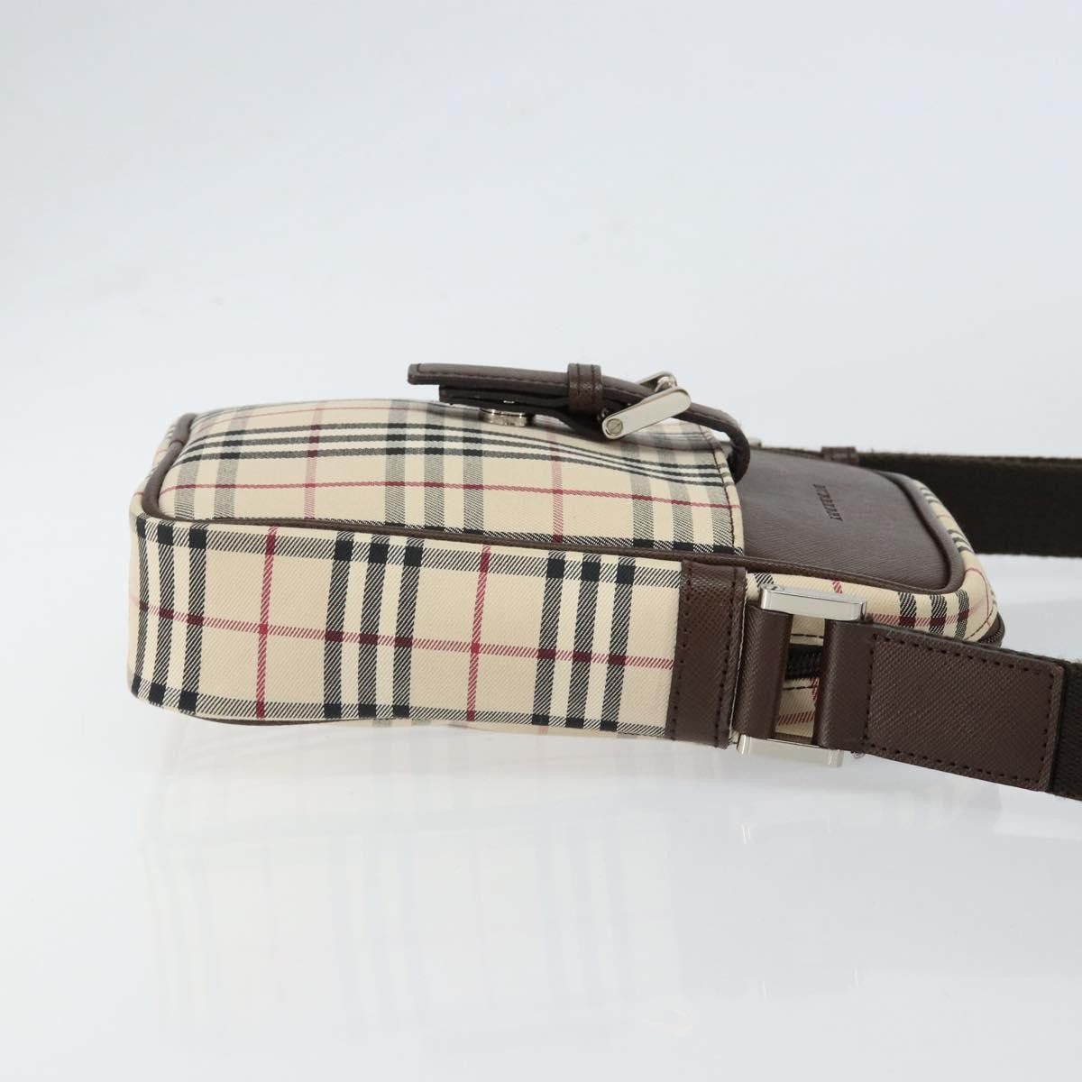 Burberry Nova check Shoulder bag Canvas and Leather, BEIGE, CANVAS, Shoulder bag