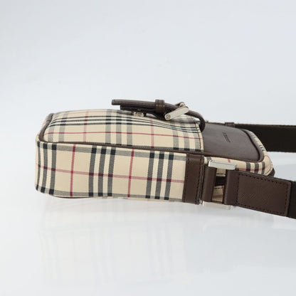 Burberry Nova check Shoulder bag Canvas and Leather, BEIGE, CANVAS, Shoulder bag